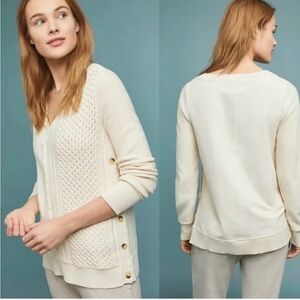 Anthropologie | Saturday Sunday Arcana Side Button Down Sweater Size Small